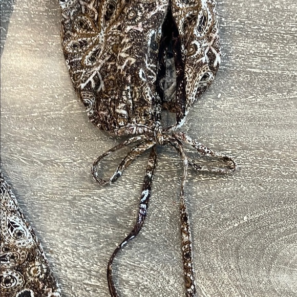 Free People So Divine Long sleeve Paisley Print Romper Size M - Picture 6 of 9